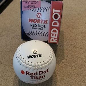 Worth Red Dot Model PX-1WLA Leather White Stitch Softball